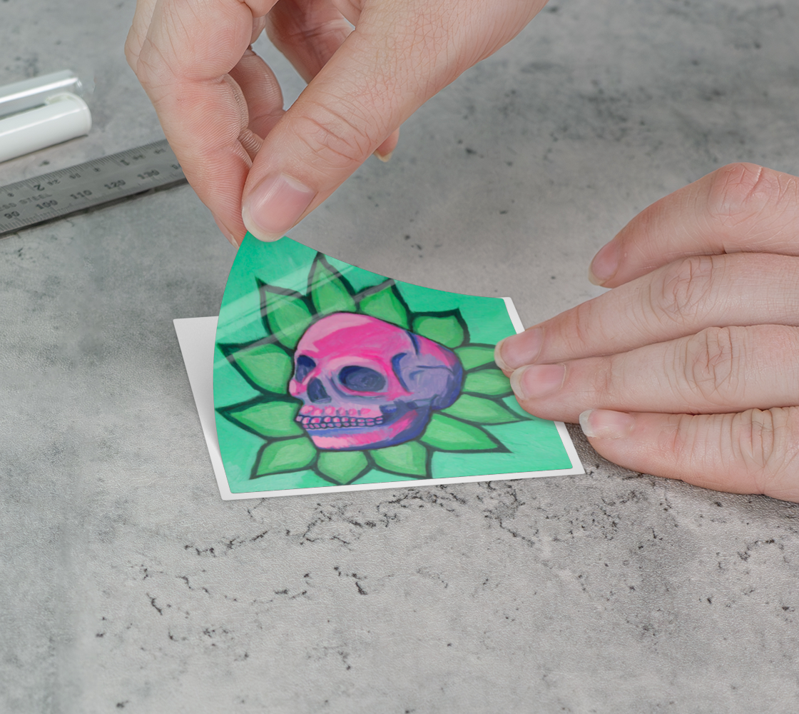 Blooming Skull Sticker