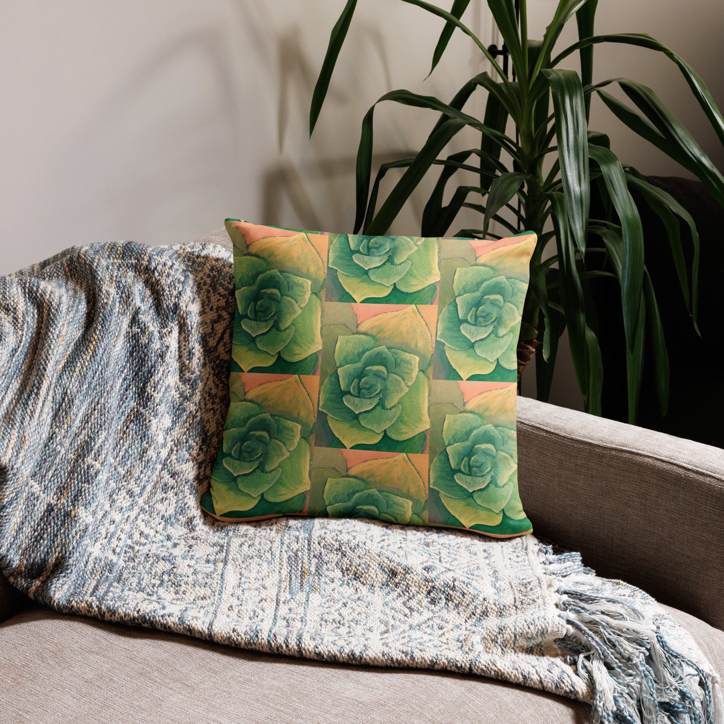 Succulent Green Basic Pillow