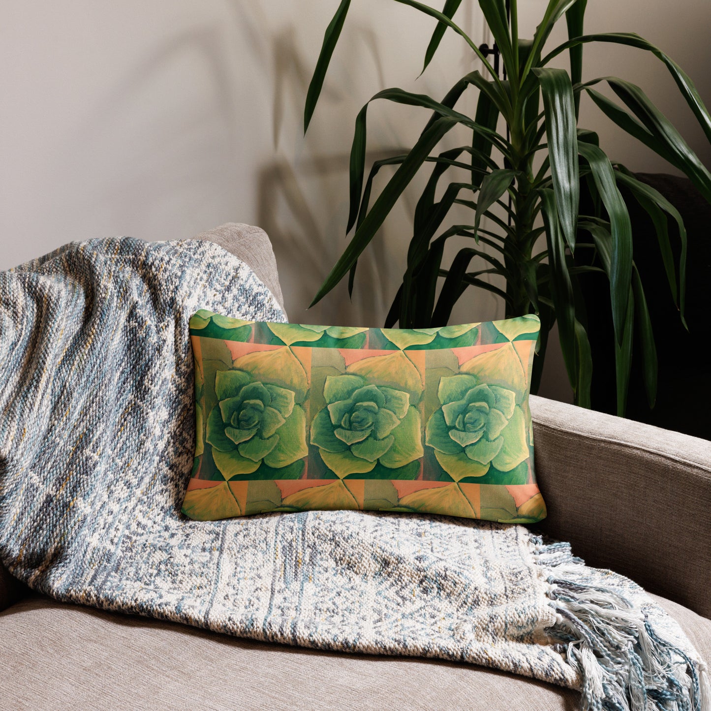 Succulent Green Basic Pillow