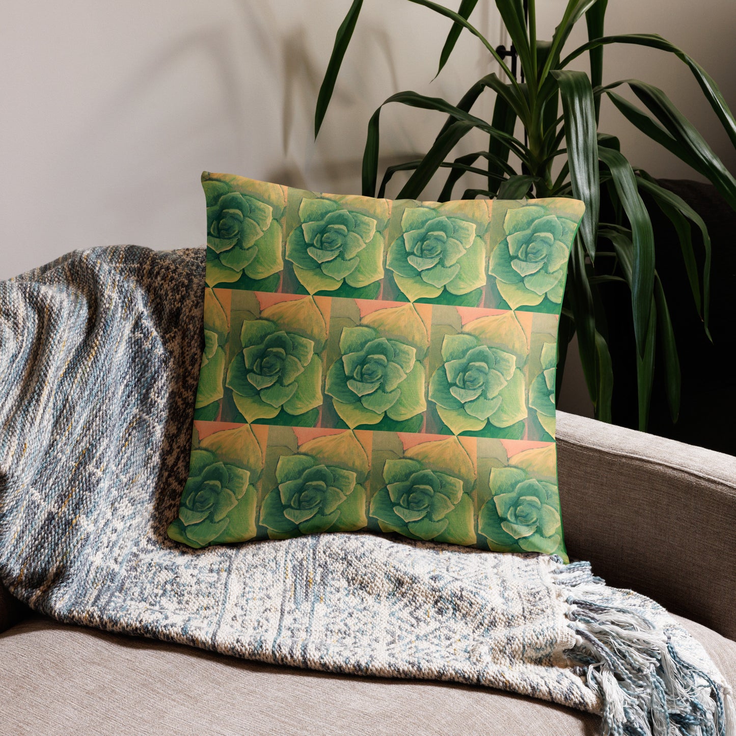 Succulent Green Basic Pillow