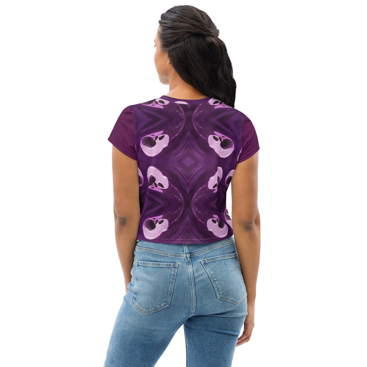 Raven Skull Crop Tee