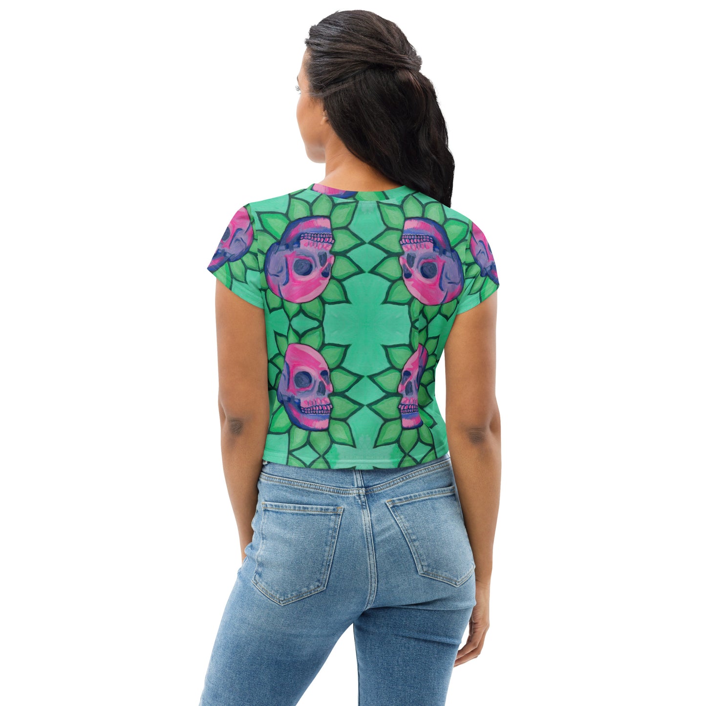 Blooming Skull Crop Tee