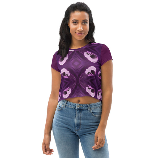 Raven Skull Crop Tee