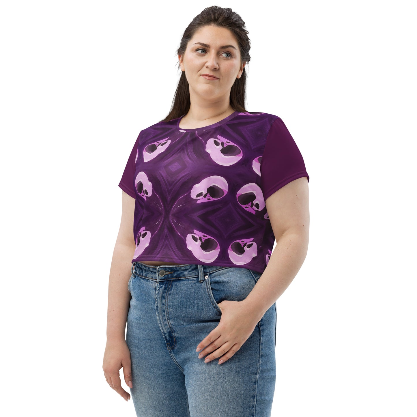 Raven Skull Crop Tee