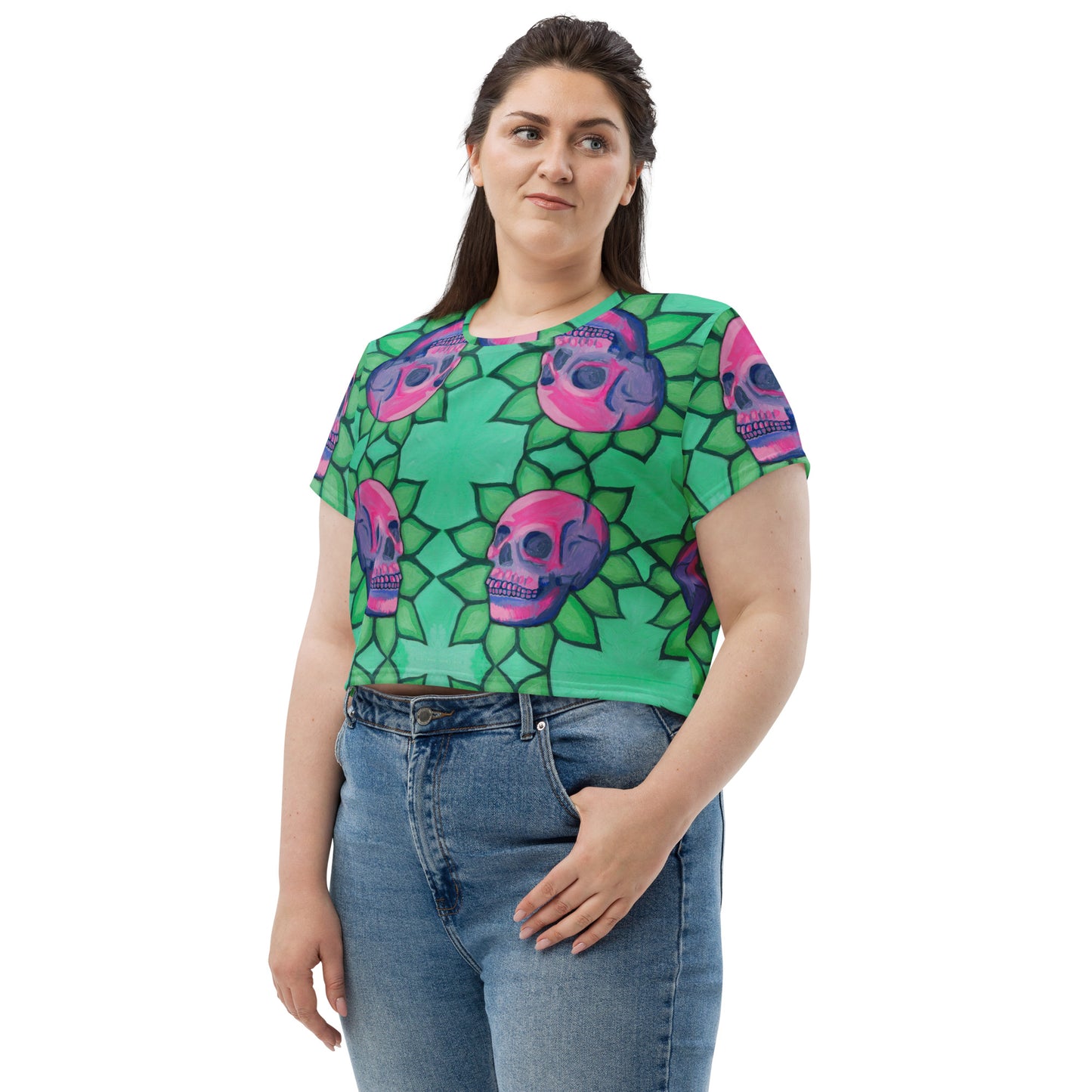 Blooming Skull Crop Tee