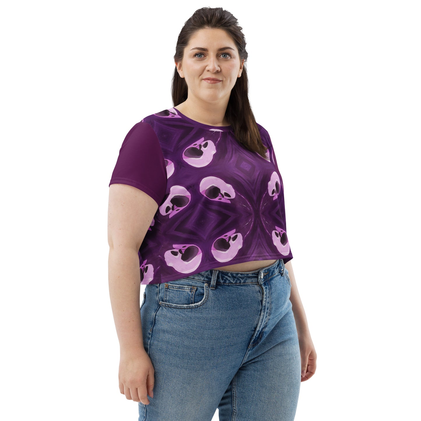 Raven Skull Crop Tee