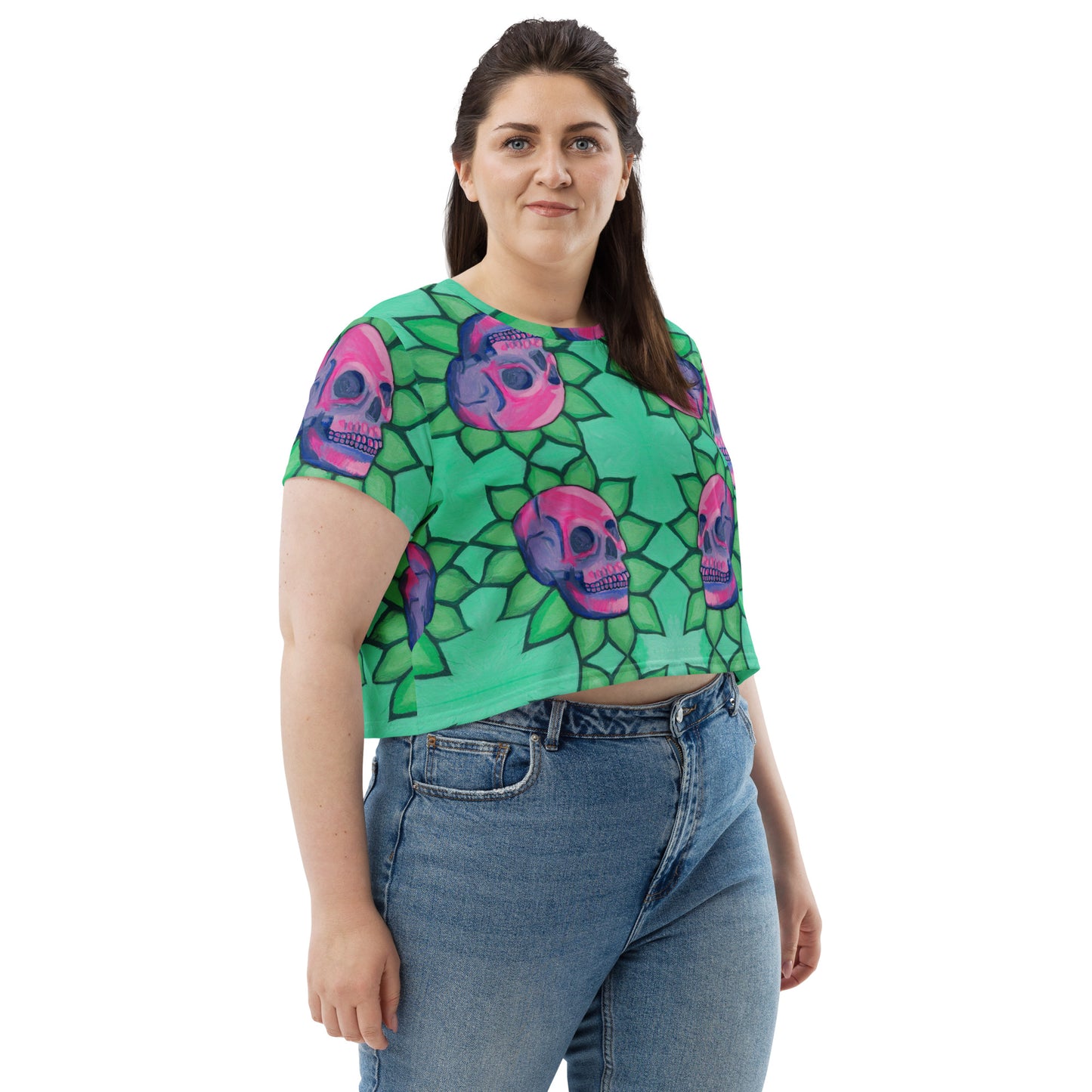 Blooming Skull Crop Tee