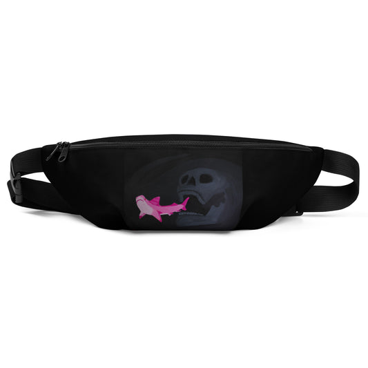 Skull chasing Shark Fanny Pack