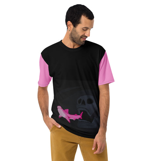 Skull chasing shark t-shirt