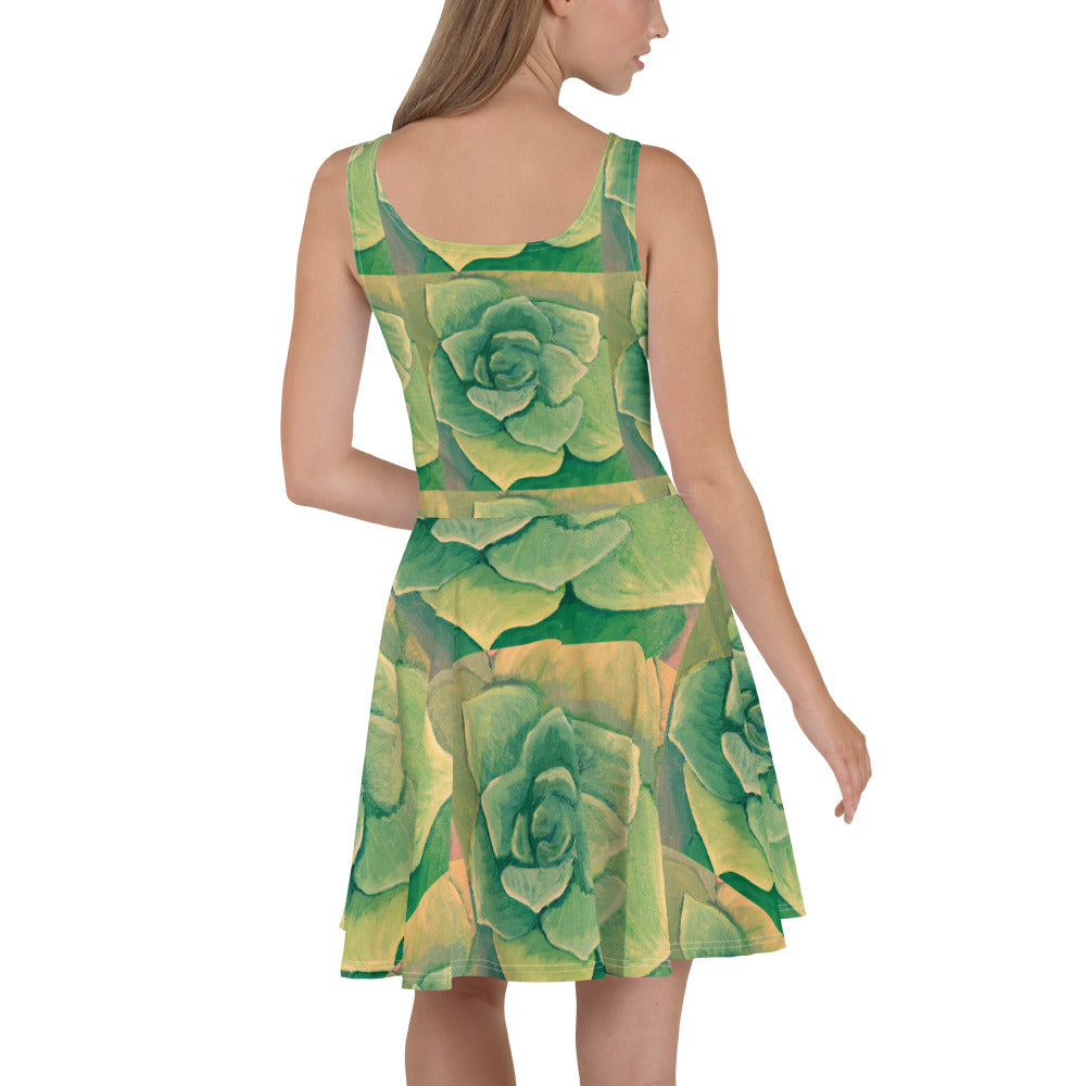 Succulent Green Skater Dress