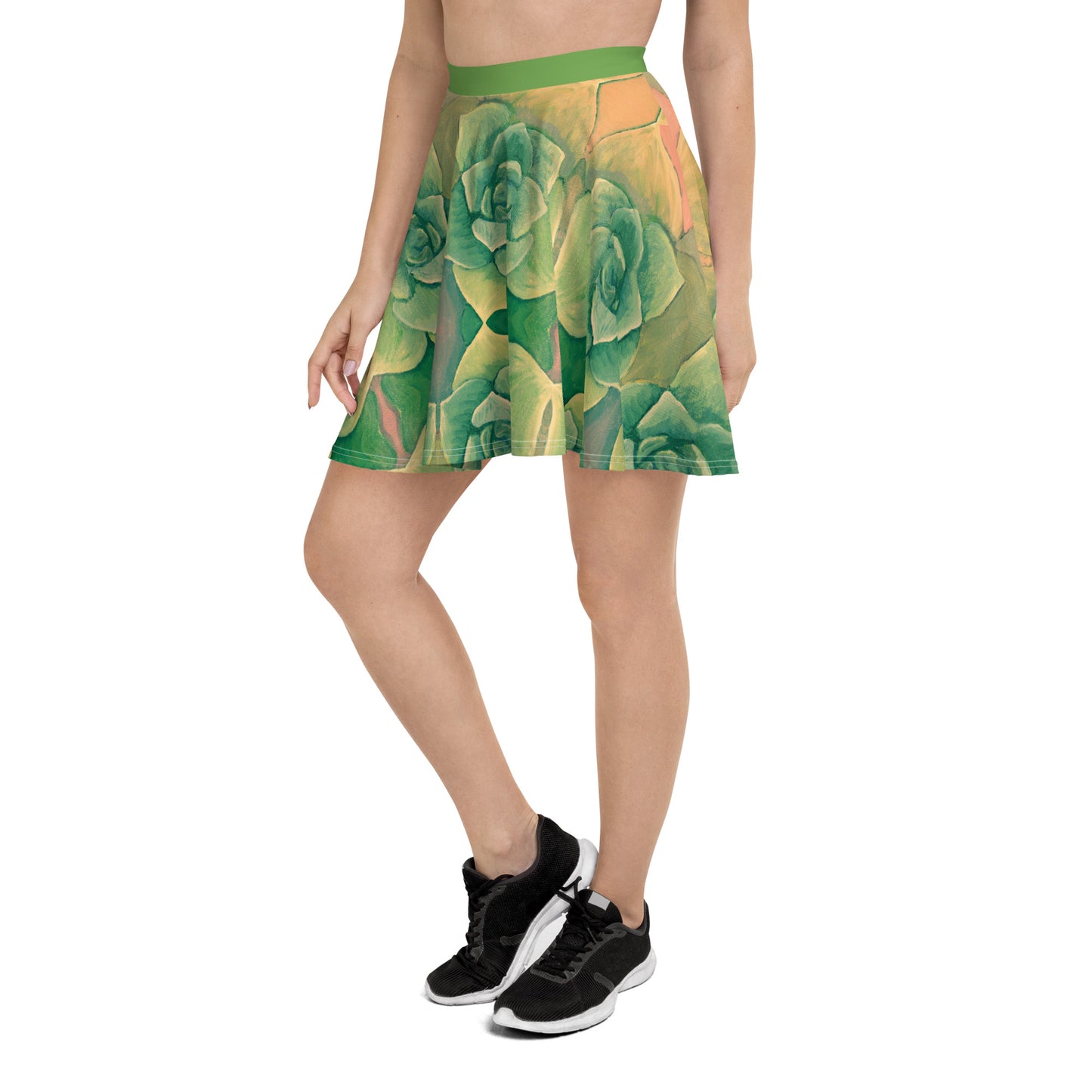 Succulent Green Skater Skirt