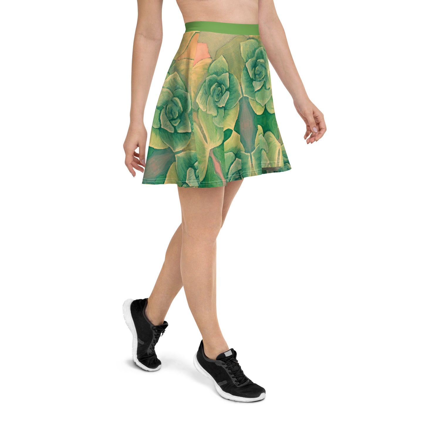 Succulent Green Skater Skirt