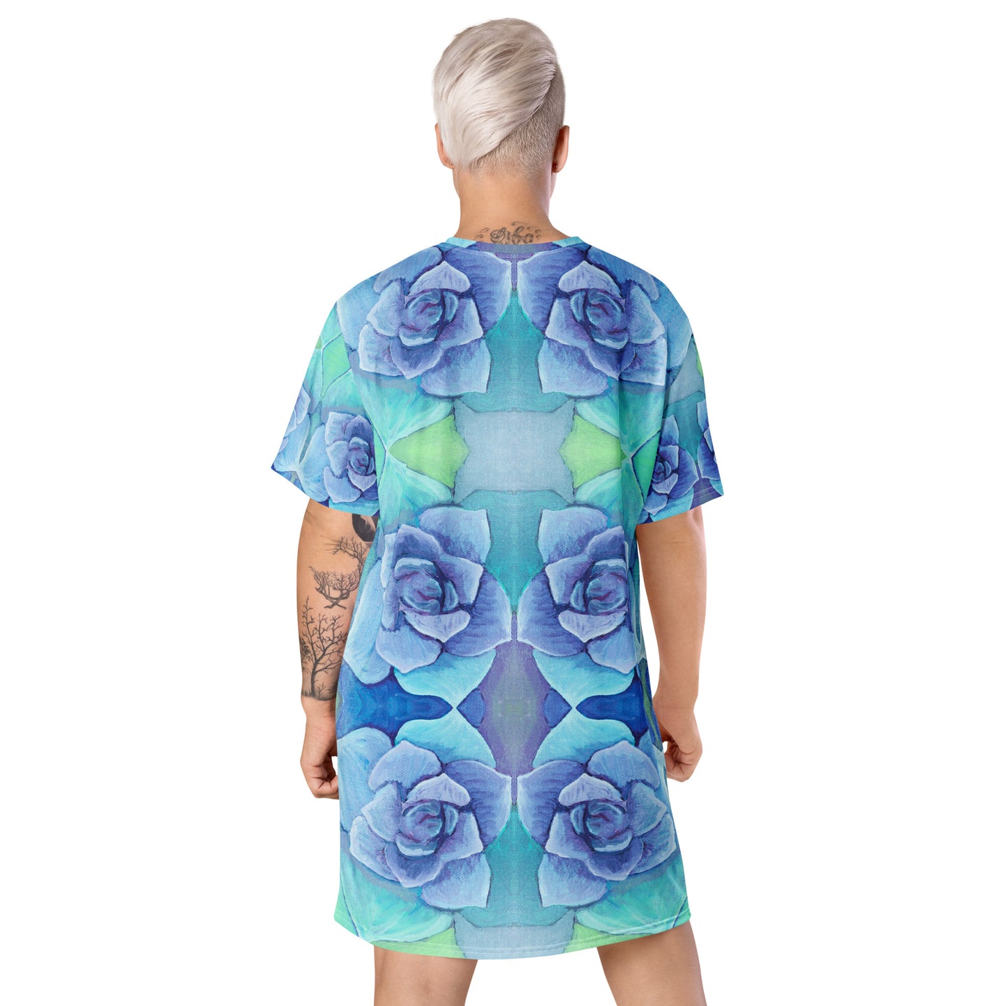 Succulent Aqua T-shirt dress