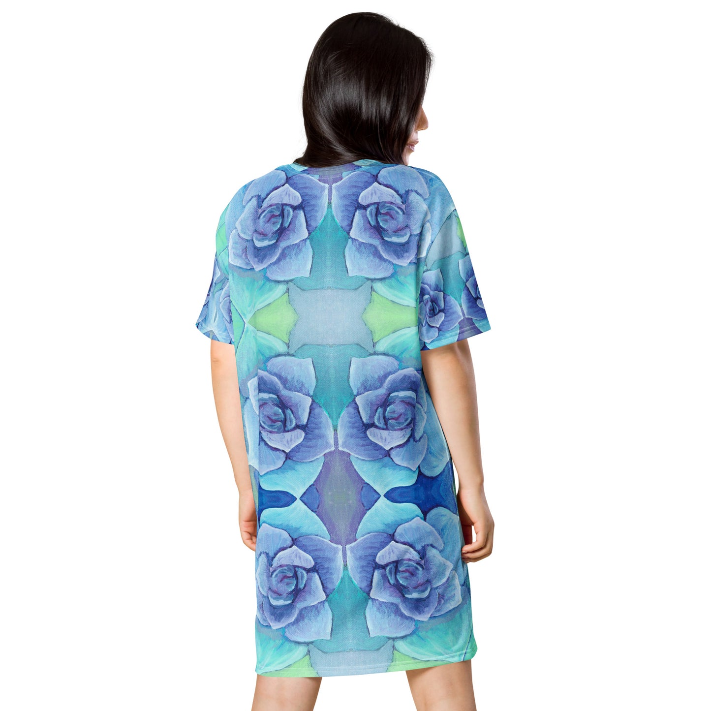 Succulent Aqua T-shirt dress