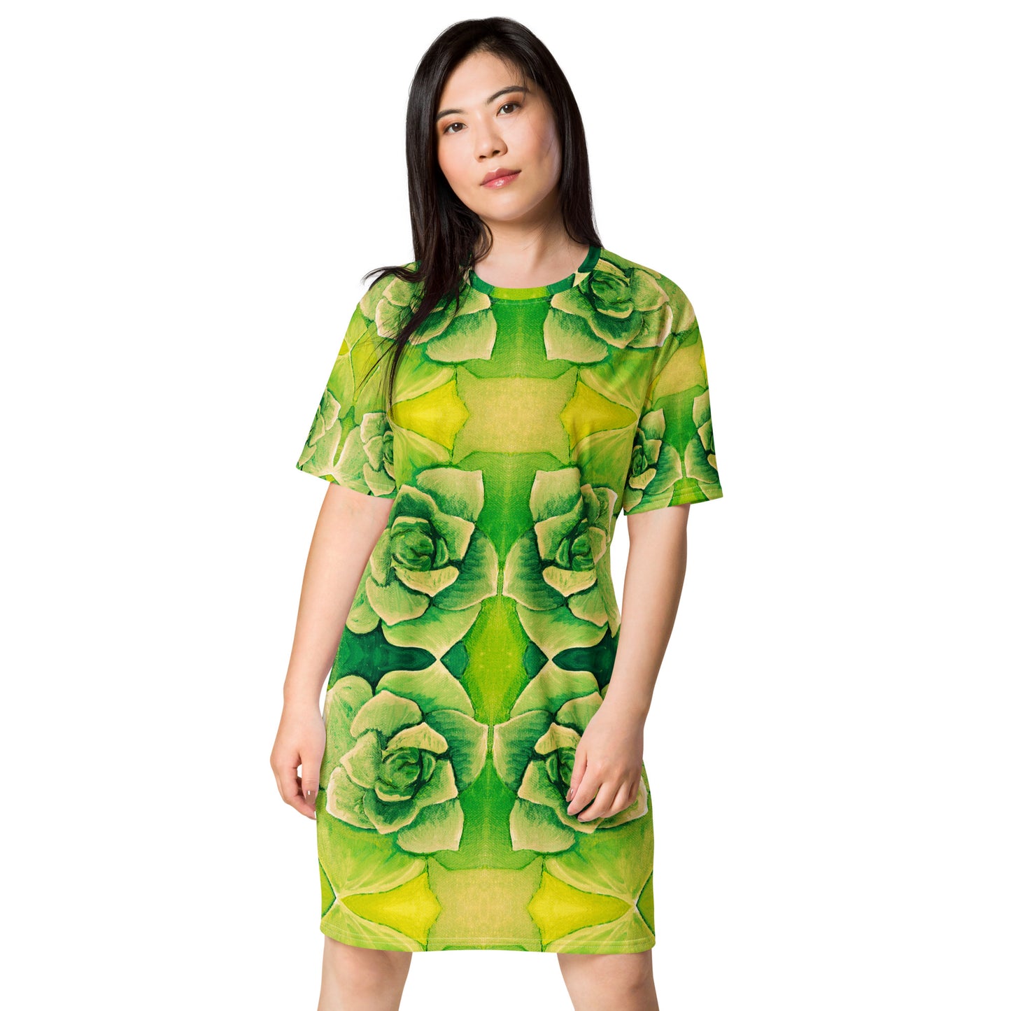 Succulent Vibrant Green T-shirt dress