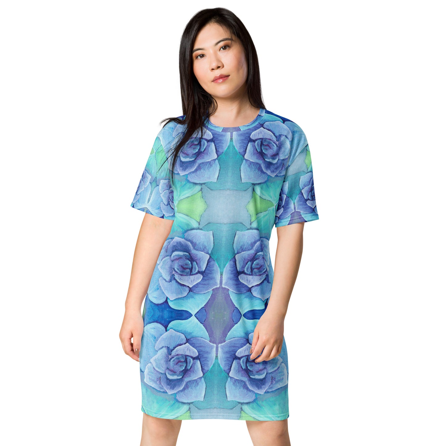 Succulent Aqua T-shirt dress