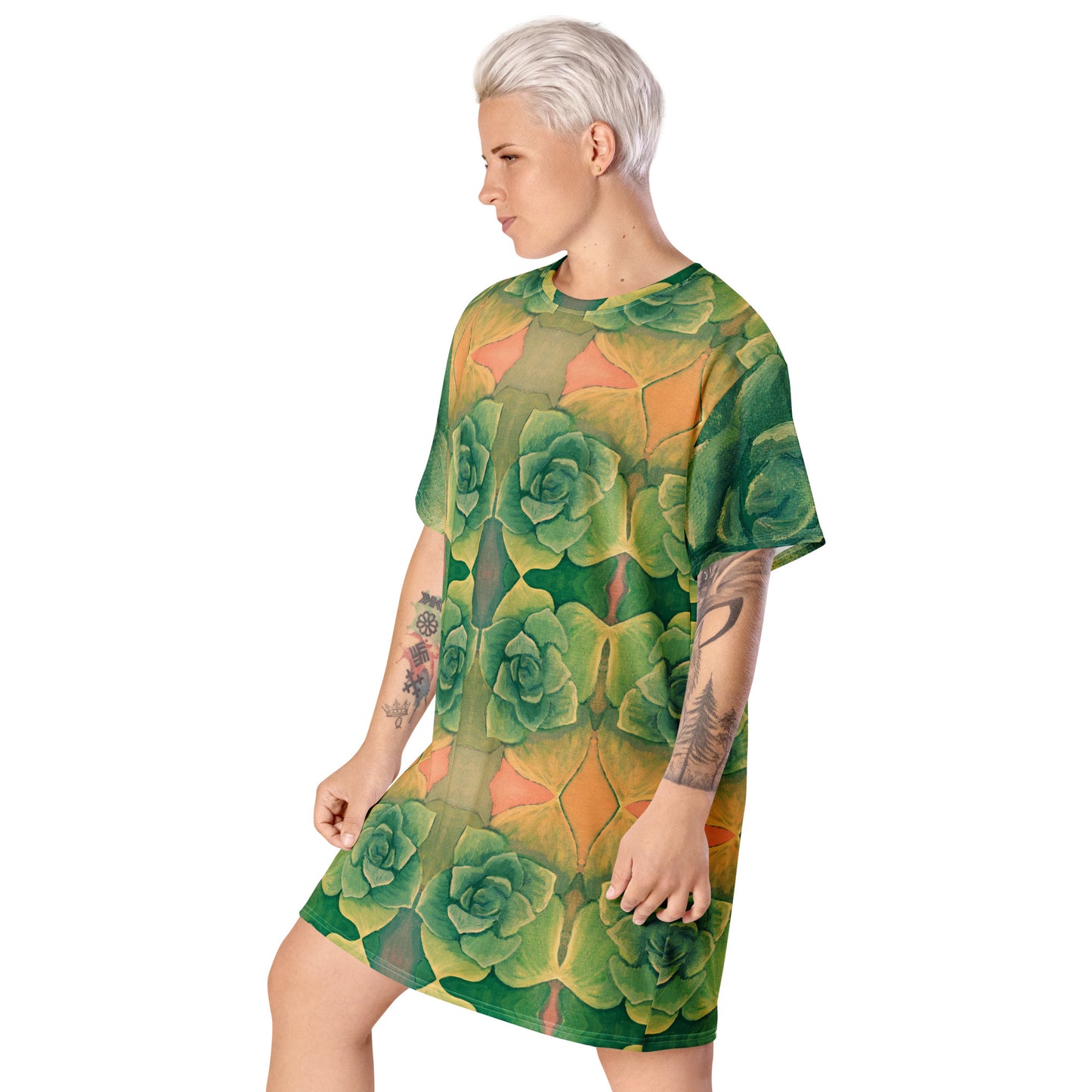 Succulent Green T-shirt dress