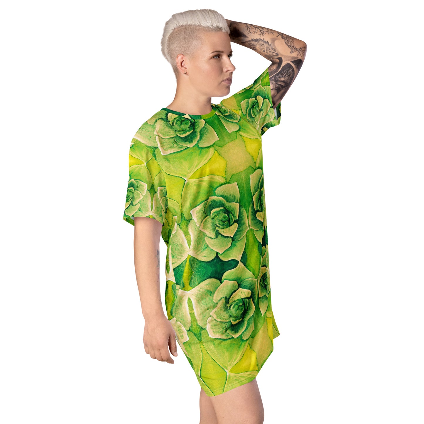 Succulent Vibrant Green T-shirt dress