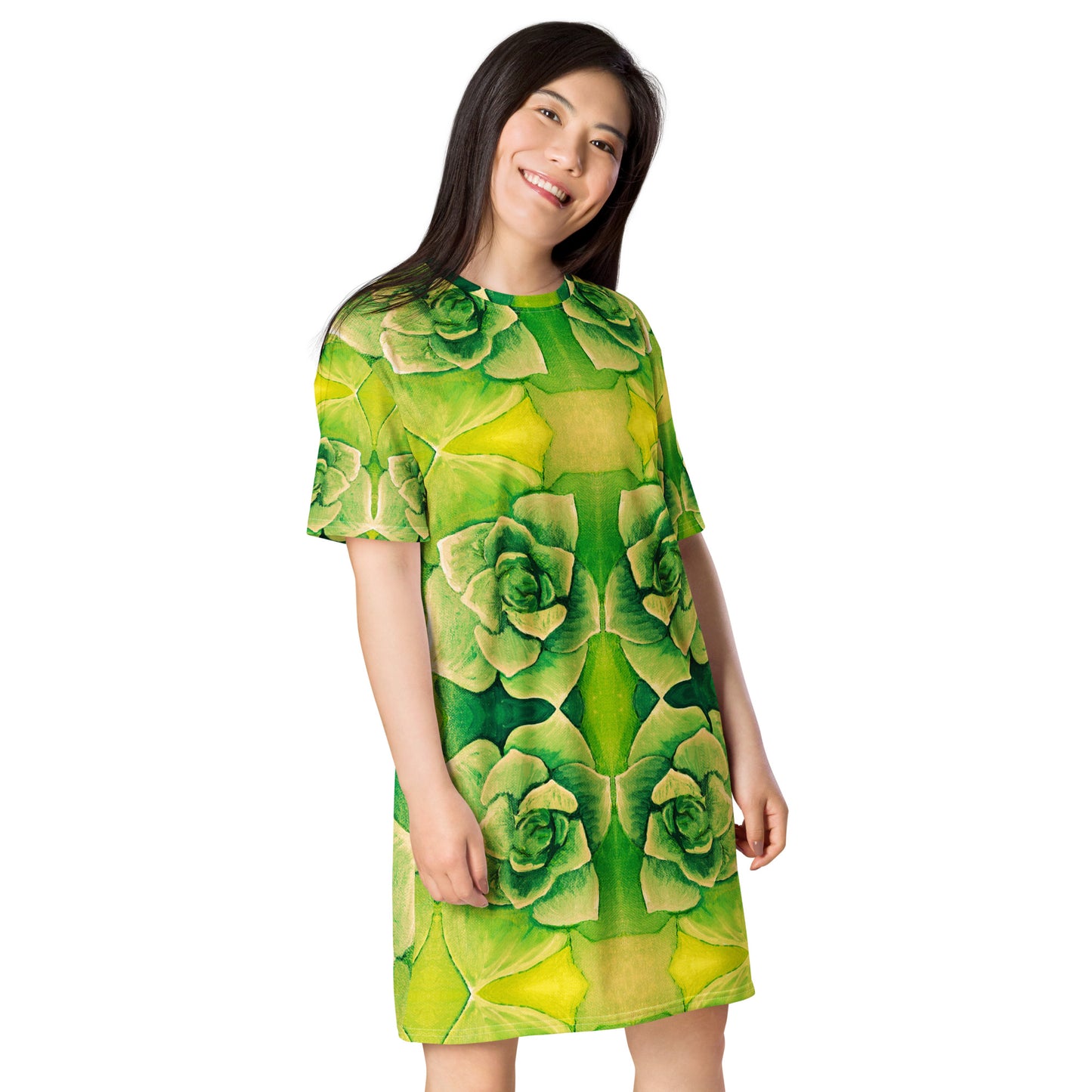 Succulent Vibrant Green T-shirt dress