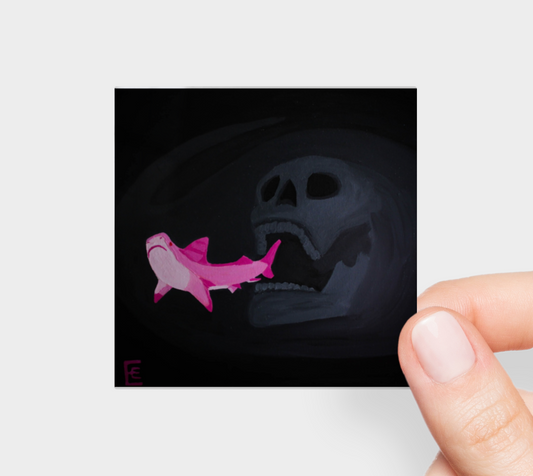 Shark n Skull Sticker