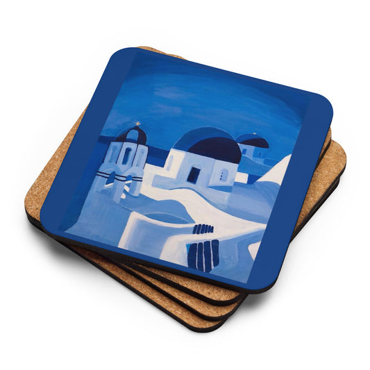 Santorini Cork-back coaster