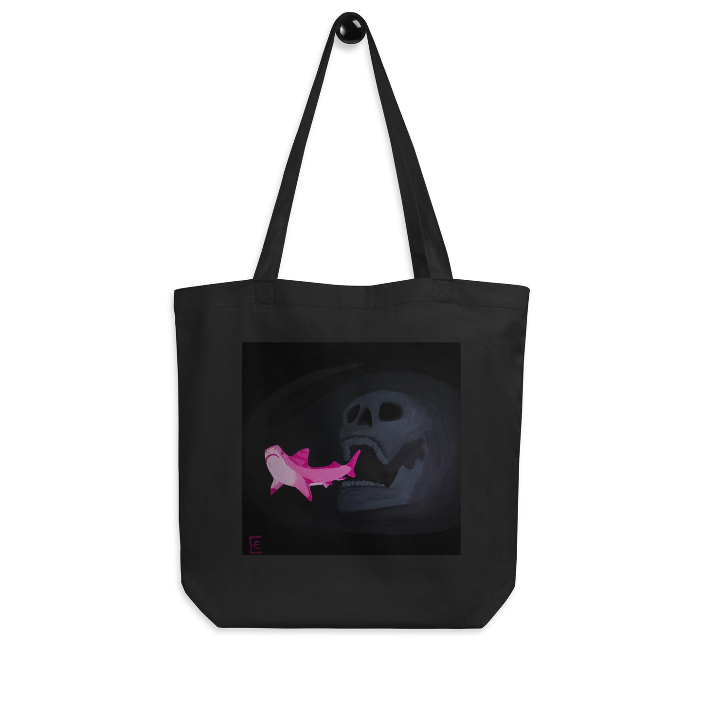 Skull Chasing Shark Eco Tote Bag