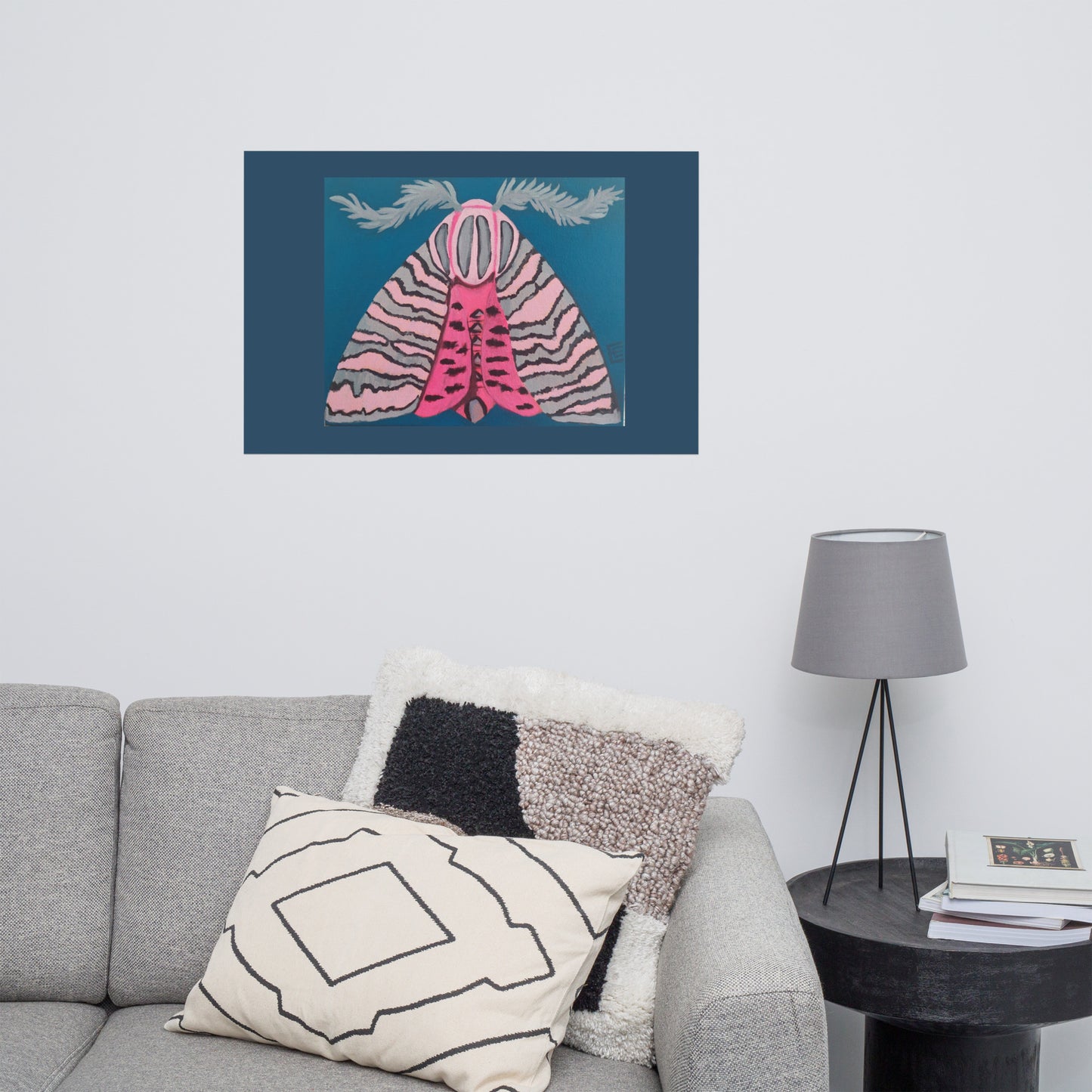 Pink Moth Poster