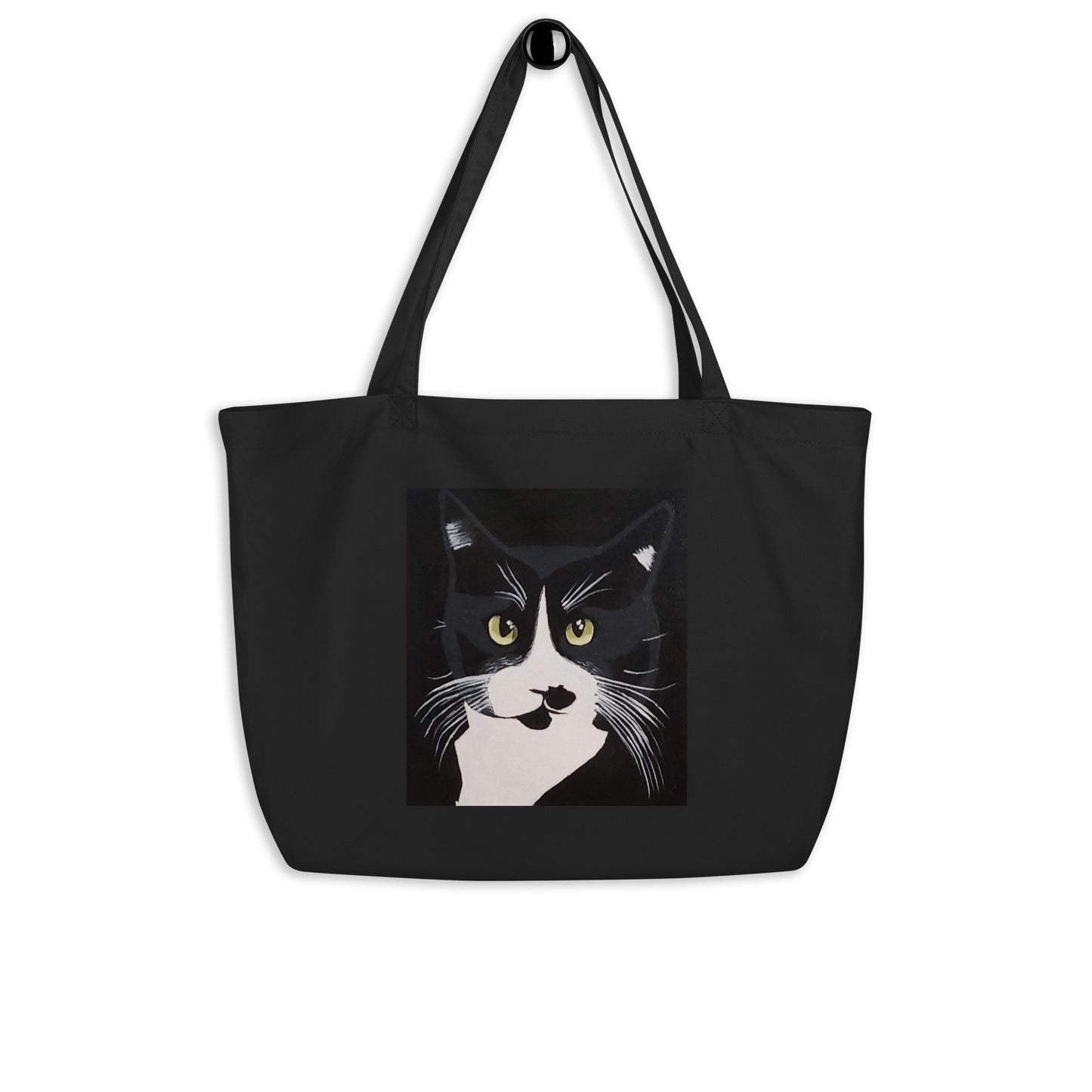 Charles Cat Large organic tote bag