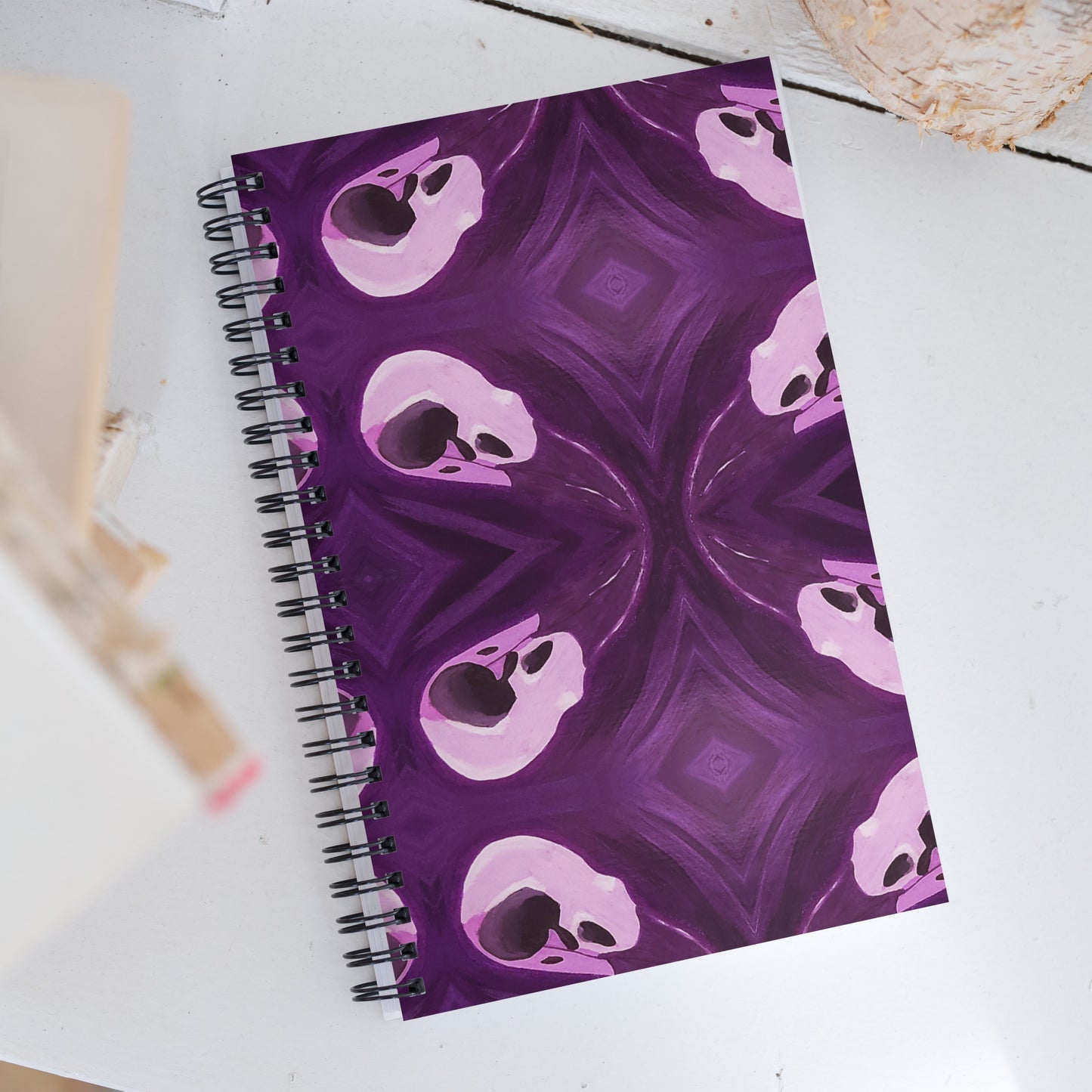 Raven Skull Spiral notebook