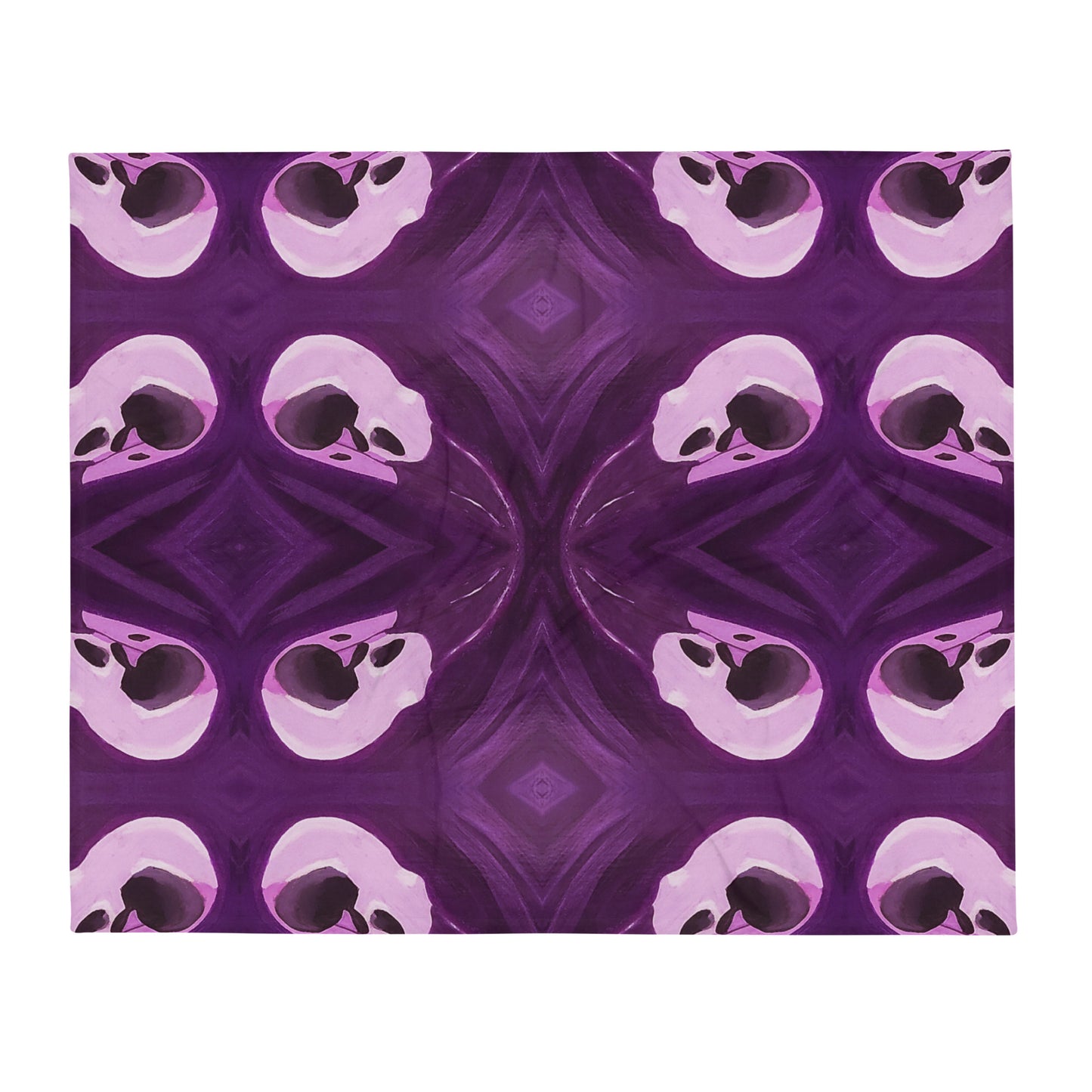 Raven Skull Throw Blanket