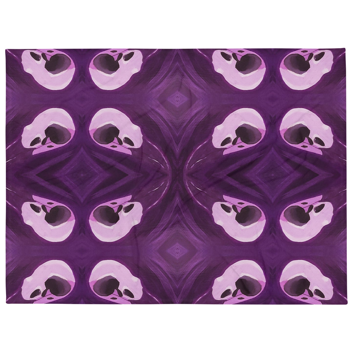 Raven Skull Throw Blanket