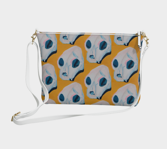 Sunshine Skull Vegan Leather Crossbody Purse