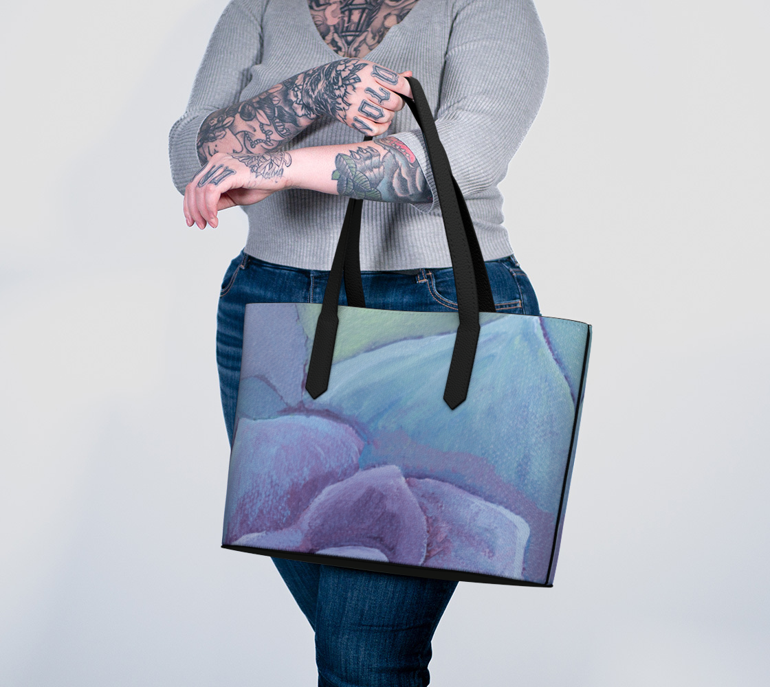 Succulent Vegan Leather Tote Bag