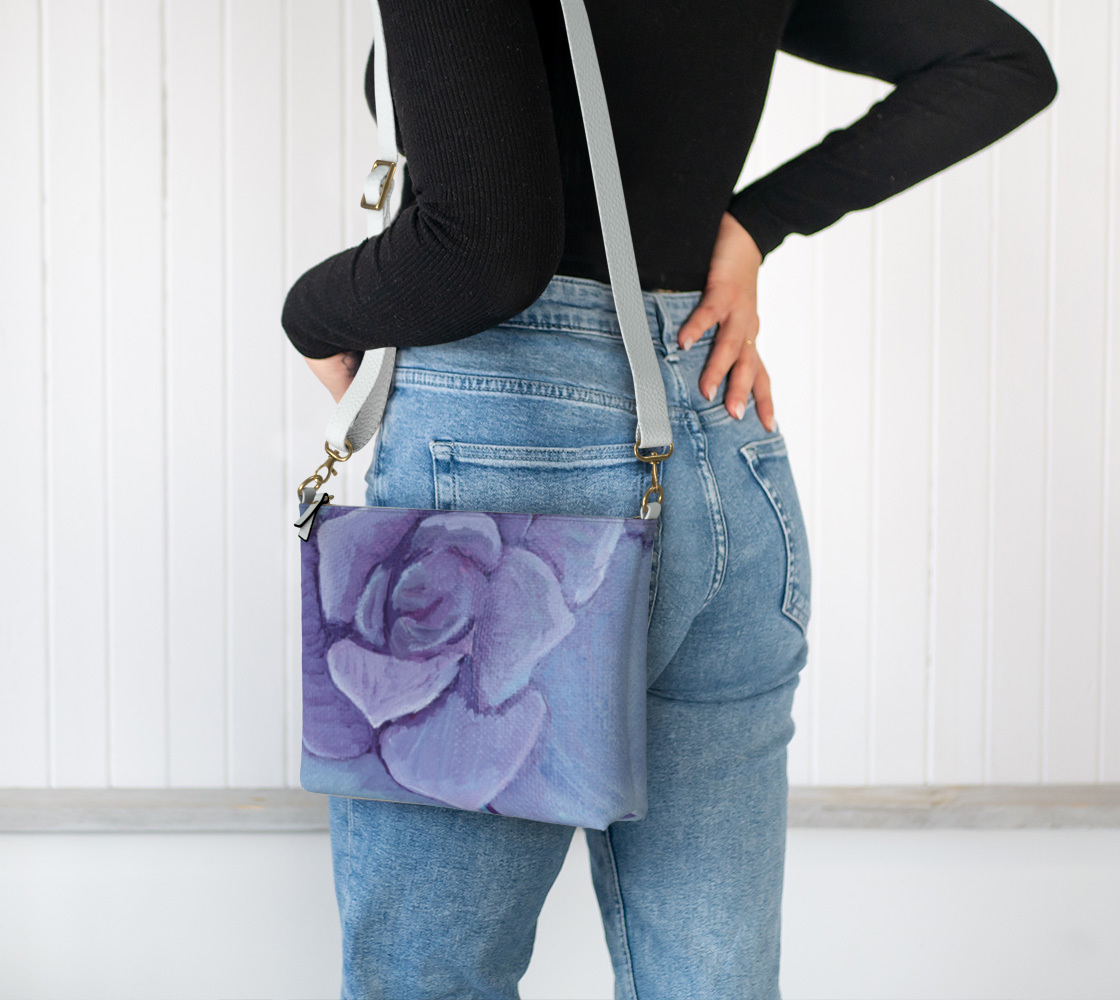 Succulent Vegan Leather Crossbody Purse