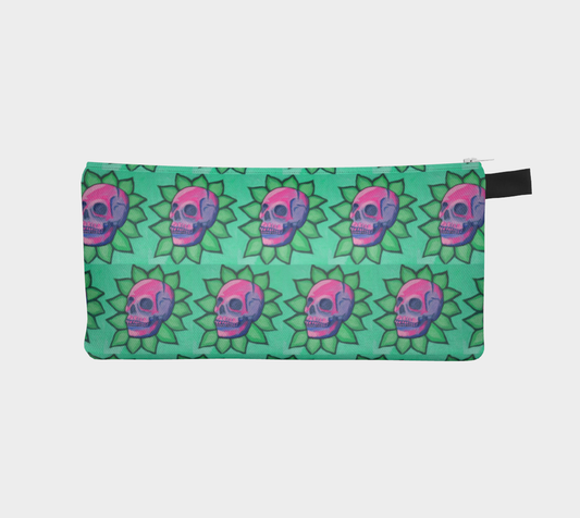 Blooming Skull Pencil Case