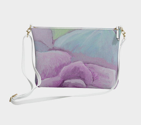 Succulent Pastel Vegan Leather Crossbody Purse