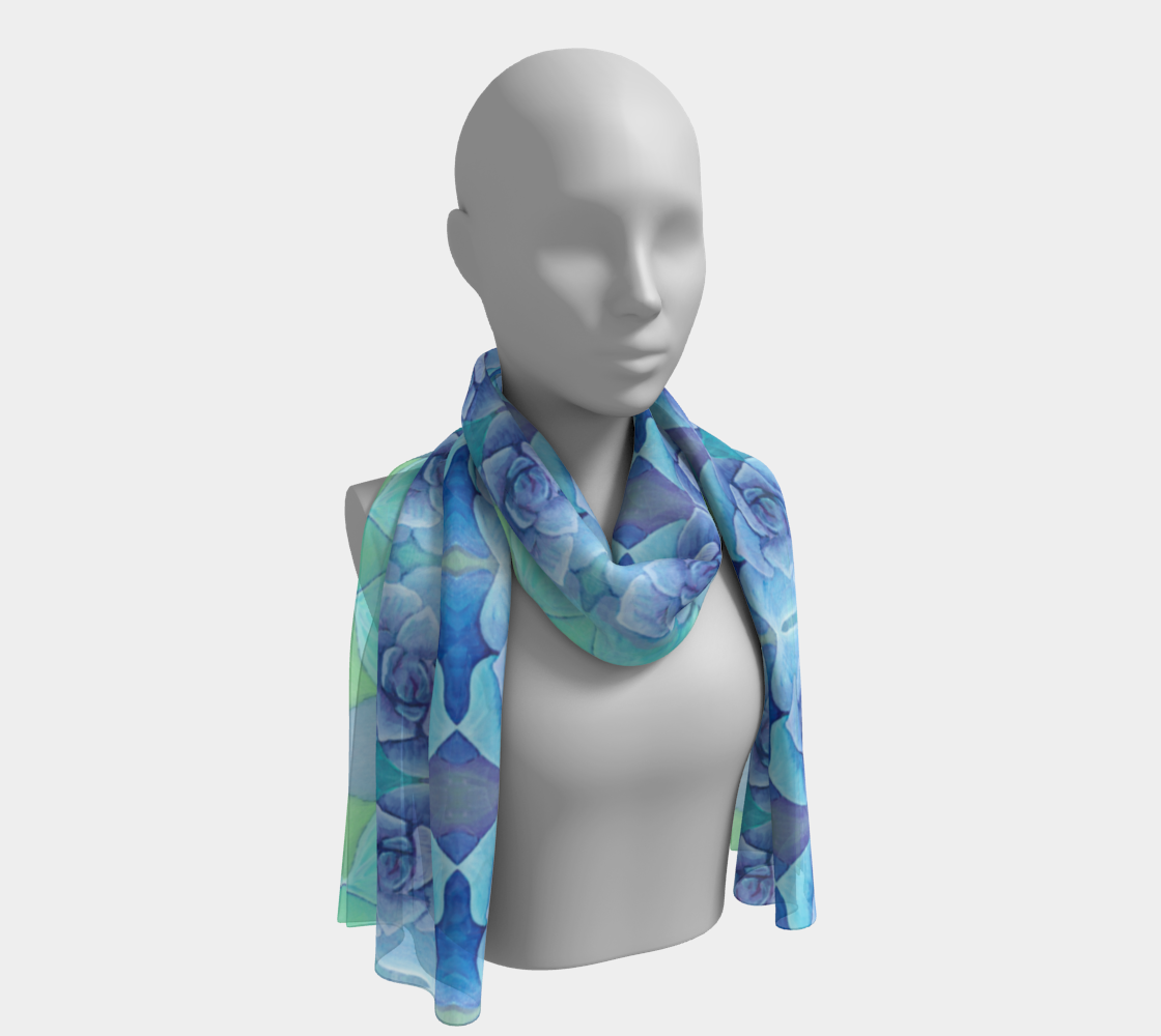 Aqua Succulent Scarf