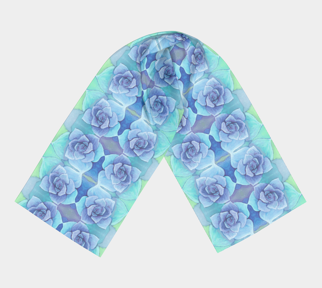 Aqua Succulent Scarf