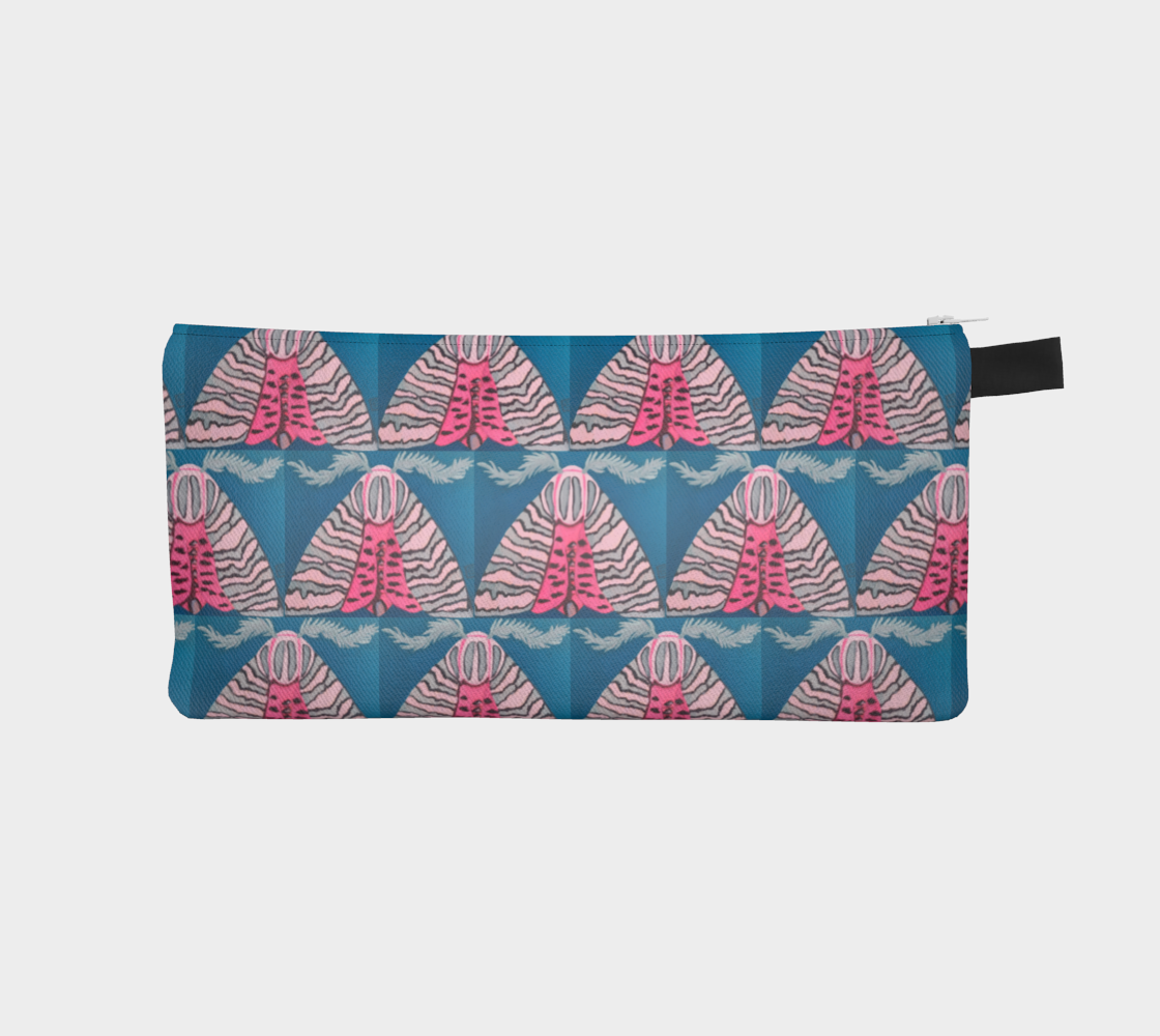 Pink Moth Pencil Case