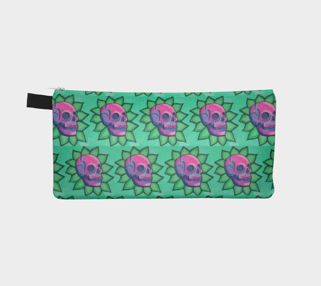 Blooming Skull Pencil Case