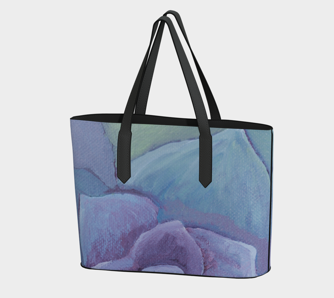 Succulent Vegan Leather Tote Bag