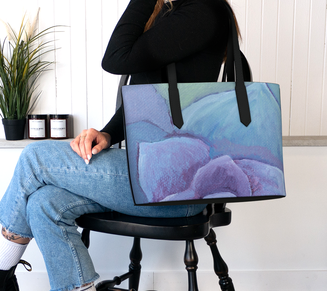 Succulent Vegan Leather Tote Bag